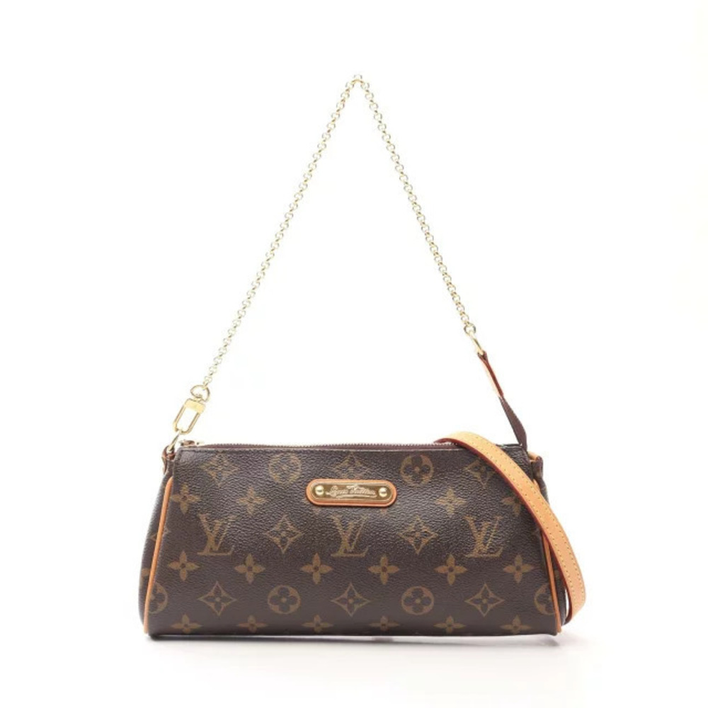 Louis Vuitton Eva Monogram Shoulder Bag Canvas Leather Brown
